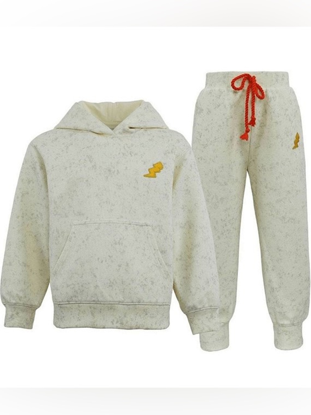 Lola + The Boys Flash Patch Pullover & Joggers Set in white
